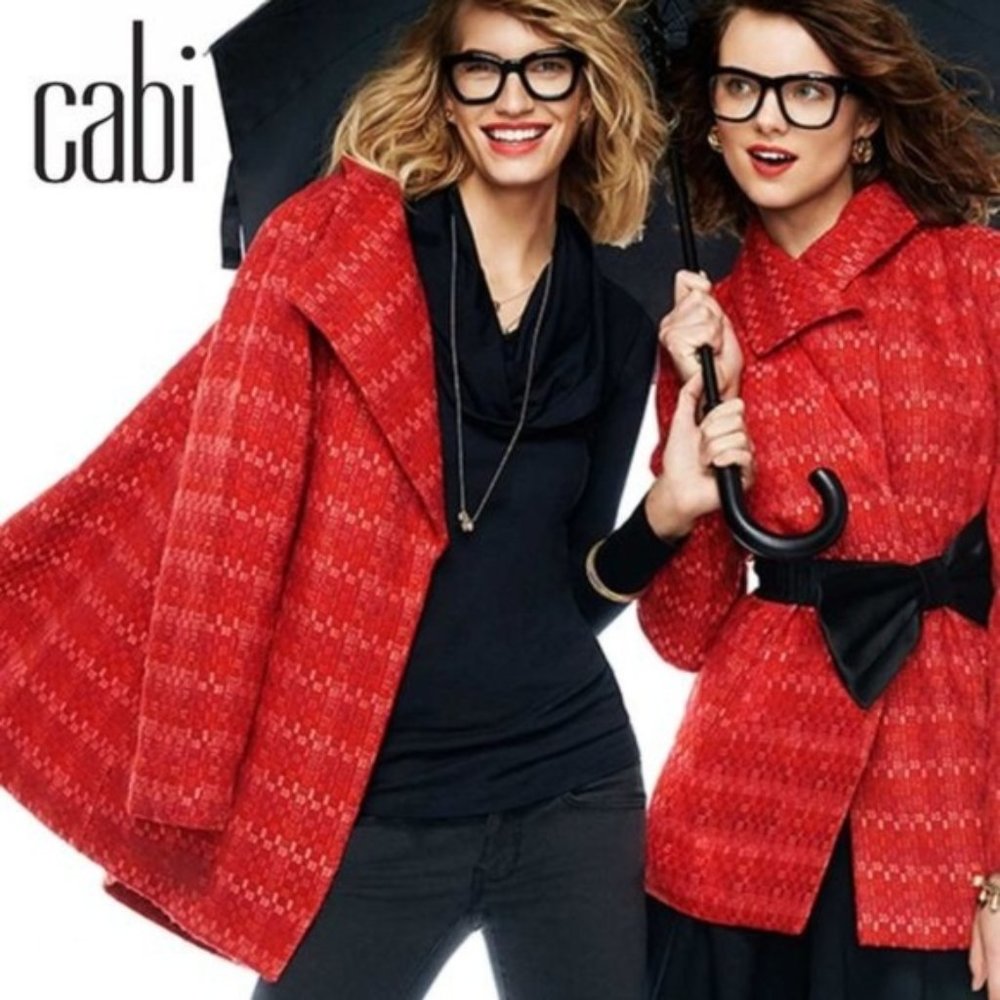 Cabi 3031 Sloan Scarlet Tweed Sloan Jacket Small EUC